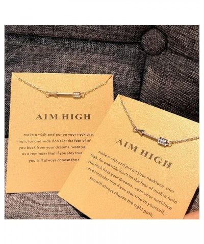 Friendship Anchor Compass Necklace Good Luck Elephant Pendant Chain Necklace with Message Card Gift Card Gold Arrow $6.95 Nec...