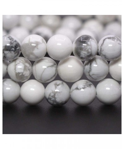 Gem Semi Precious Gemstone 6mm Round Beads Stretch Bracelet 6.5" Unisex White Howlite $8.24 Bracelets