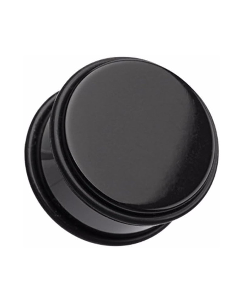 Basic Acrylic No Flare WildKlas Ear Gauge Plug (Sold as Pairs) 23/32" (18mm) Black $10.44 Body Jewelry