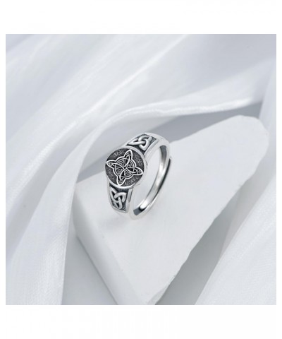 Witch Knot Ring 925 Sterling Silver Black Magic Ritual Adjustable Rings Witch's Star Magic Knot Jewelry Gifts for Women Girl ...