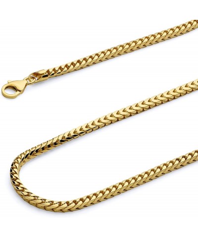 14K Solid Gold Round Franco Chains (Select Options) 22 Inches Yellow Gold $766.92 Necklaces