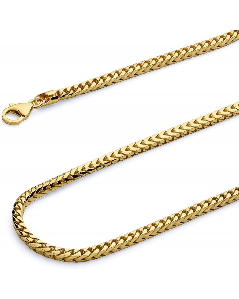 14K Solid Gold Round Franco Chains (Select Options) 22 Inches Yellow Gold $766.92 Necklaces