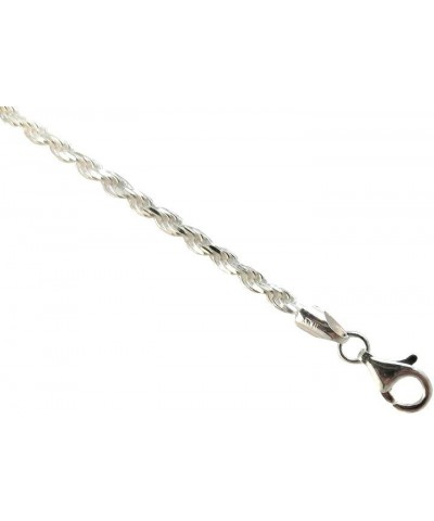 3.5mm Sterling Silver Diamond-cut Rope Chain. Italian .925 Necklace. 16,18,20,22,24 inches $28.20 Necklaces