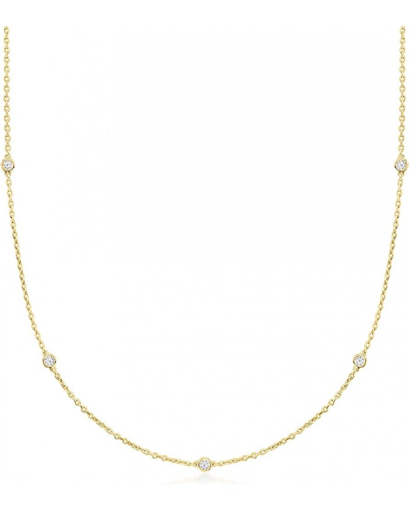 0.33 ct. t.w. Lab-Grown Diamond Station Necklace in 18kt Gold Over Sterling 20.0 Inches $83.64 Necklaces