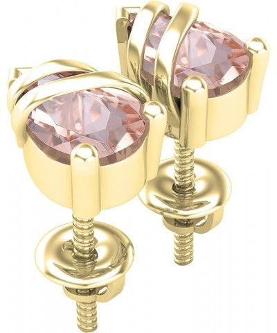 7X5 MM Each Pear Gemstone Ladies Swirl Teardrop Stud Earrings, 18K Gold Yellow Gold Morganite $86.01 Earrings