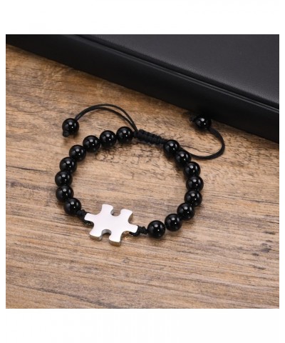 Personalized Customized Best Friends Forever BFF Puzzle Piece Bracelets,Soul Sister Gift Silver Bead-2pcs $15.07 Bracelets