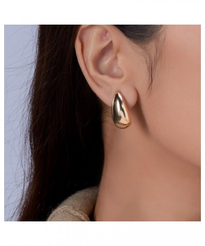 2 Pairs Gold Clip On Earrings for Woman Non Pierced Teardrop Croissant Clip On Earrings for Woman Girls Fake Earrings $8.84 E...