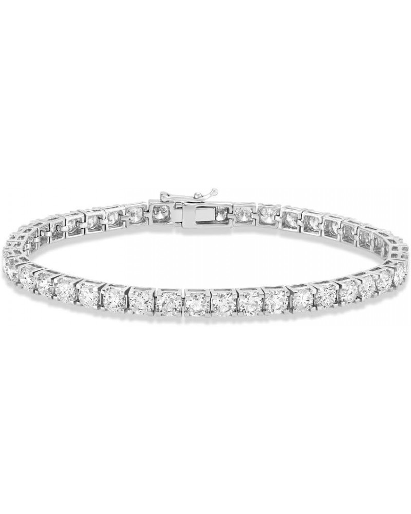 14K White Gold Lab Grown Diamond Tennis Bracelet (5-10 cttw, E-F Color, VS1 Clarity) 7.5 Inches 10.0 carats $1.00 Bracelets