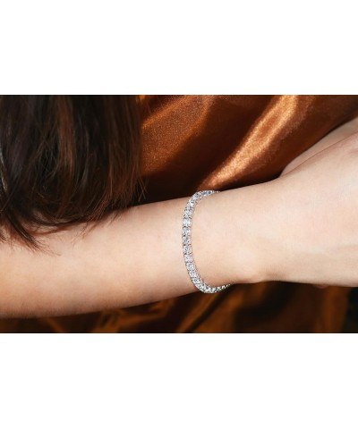 14K White Gold Lab Grown Diamond Tennis Bracelet (5-10 cttw, E-F Color, VS1 Clarity) 7.5 Inches 10.0 carats $1.00 Bracelets