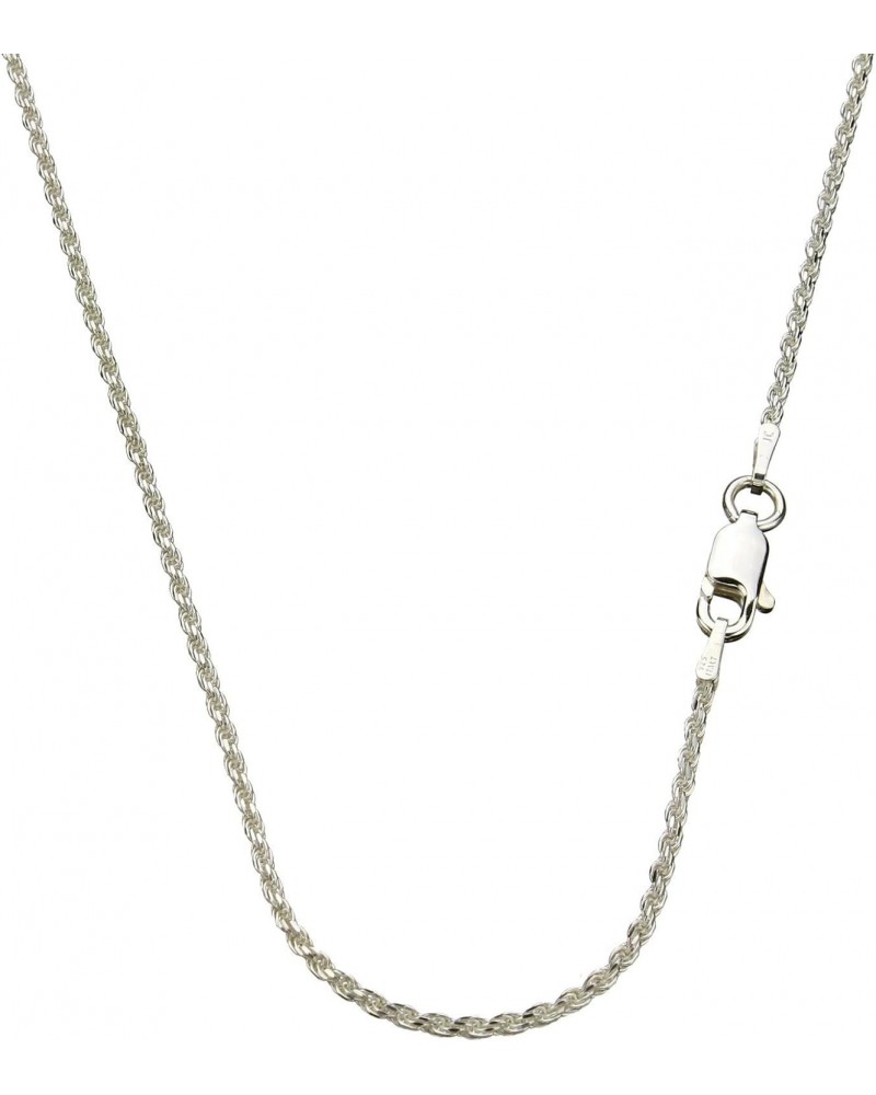 Sterling Silver 1.5mm Diamond-Cut Rope Nickel Free Chain Necklace Italy, 24 $11.87 Necklaces