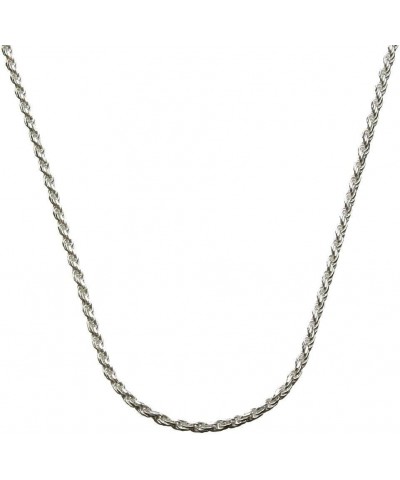 Sterling Silver 1.5mm Diamond-Cut Rope Nickel Free Chain Necklace Italy, 24 $11.87 Necklaces