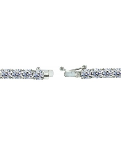 Sterling Silver 4mm Round-cut Classic Bracelet Made with European Crystals April - Clear $27.30 Bracelets