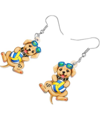 Acrylic Sweet Labrador Retriever Dog Dangle Earrings Drop Animal Jewelry For Women Girl Gift Charm Accessories Yellow $6.11 E...