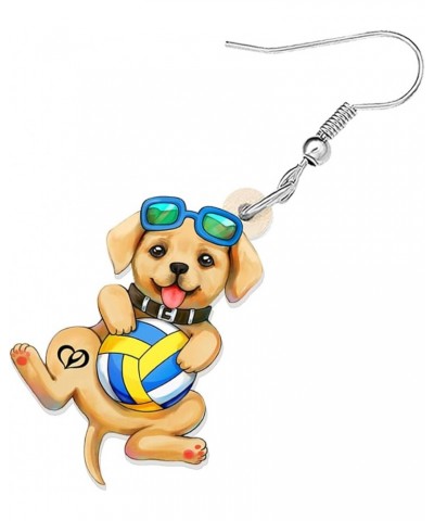 Acrylic Sweet Labrador Retriever Dog Dangle Earrings Drop Animal Jewelry For Women Girl Gift Charm Accessories Yellow $6.11 E...