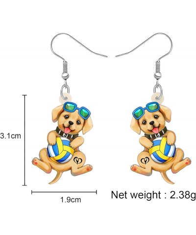 Acrylic Sweet Labrador Retriever Dog Dangle Earrings Drop Animal Jewelry For Women Girl Gift Charm Accessories Yellow $6.11 E...