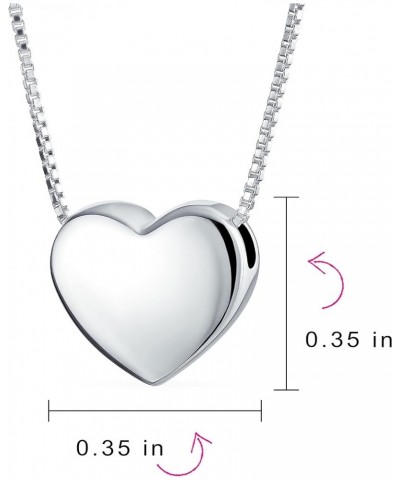 Personalized Plain Simple Engravable Alphabet A-AZ Initial Monogram Heart Pendant Necklace Slide Pendant For Women For Girlfr...