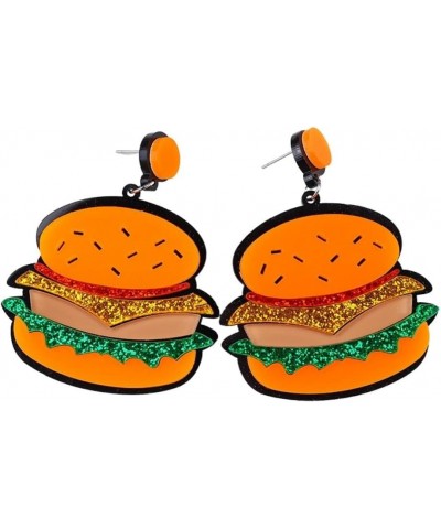 Handmade Acrylic Food Dangle Earrings Unique Donut Avacado Ice Cream Hamburger Earrings Funny Jewelry for Women and Teen Girl...