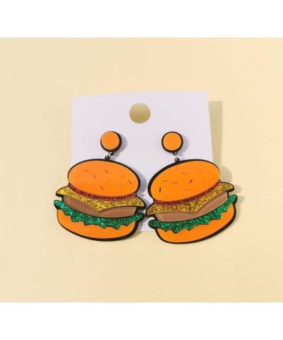 Handmade Acrylic Food Dangle Earrings Unique Donut Avacado Ice Cream Hamburger Earrings Funny Jewelry for Women and Teen Girl...