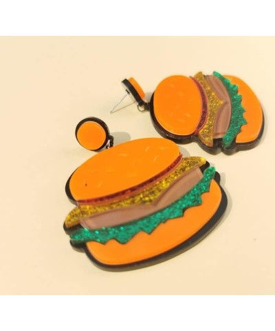 Handmade Acrylic Food Dangle Earrings Unique Donut Avacado Ice Cream Hamburger Earrings Funny Jewelry for Women and Teen Girl...