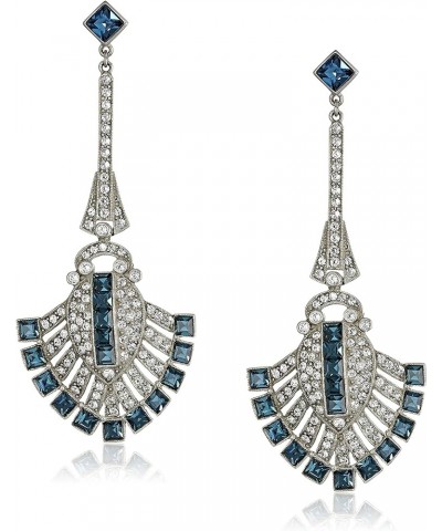 Eclipse Collection Shooting Star Swarovski Crystal Modern Jewelry for Woman Sapphire/Clear $44.76 Earrings