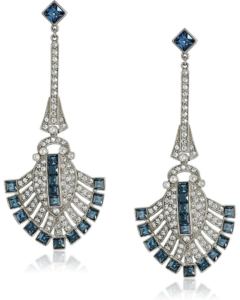 Eclipse Collection Shooting Star Swarovski Crystal Modern Jewelry for Woman Sapphire/Clear $44.76 Earrings