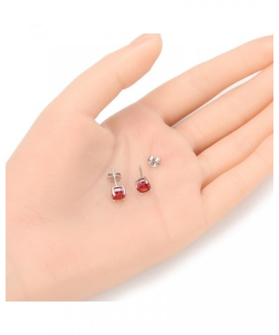 Adabele Authentic Sterling Silver Birthstone Stud Earrings 6mm 0.84 Carat Cubic Zirconia Diamond Gemstone Hypoallergenic Nick...