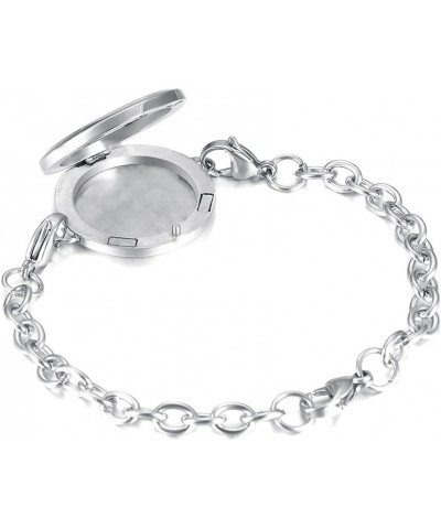 Aromatherapy Essential Oil Perfume Stainless Steel Bangle Bracelet MJB0243 $9.42 Necklaces