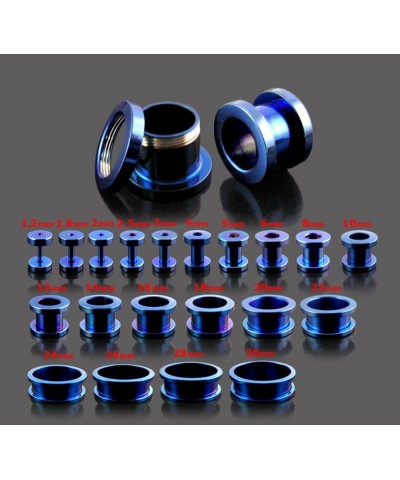 Blue Anodized 316L Surgical Steel Ear Flesh Tunnel - Sold by Piece 26.0 Millimeters $11.03 Body Jewelry