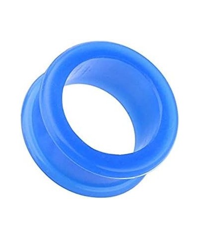 Flexible Silicone Double Flared Ear Gauge Tunnel Plug 2 GA (6.5mm), Blue $9.35 Body Jewelry