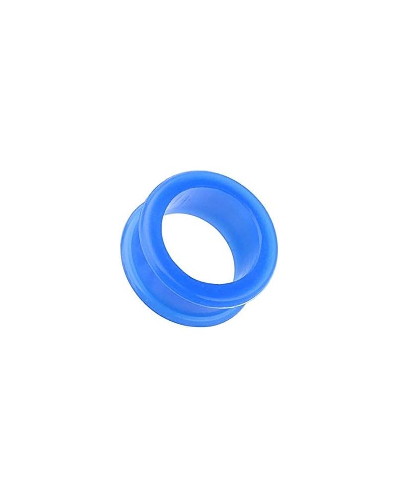 Flexible Silicone Double Flared Ear Gauge Tunnel Plug 2 GA (6.5mm), Blue $9.35 Body Jewelry