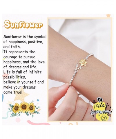 Sunflower Gifts for Women Teen Girls, Sunflower Bracelets for Women Inspirational (Life is touch but so are you) $8.80 Bracelets