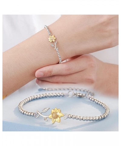 Sunflower Gifts for Women Teen Girls, Sunflower Bracelets for Women Inspirational (Life is touch but so are you) $8.80 Bracelets