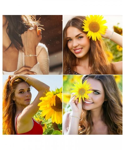 Sunflower Gifts for Women Teen Girls, Sunflower Bracelets for Women Inspirational (Life is touch but so are you) $8.80 Bracelets