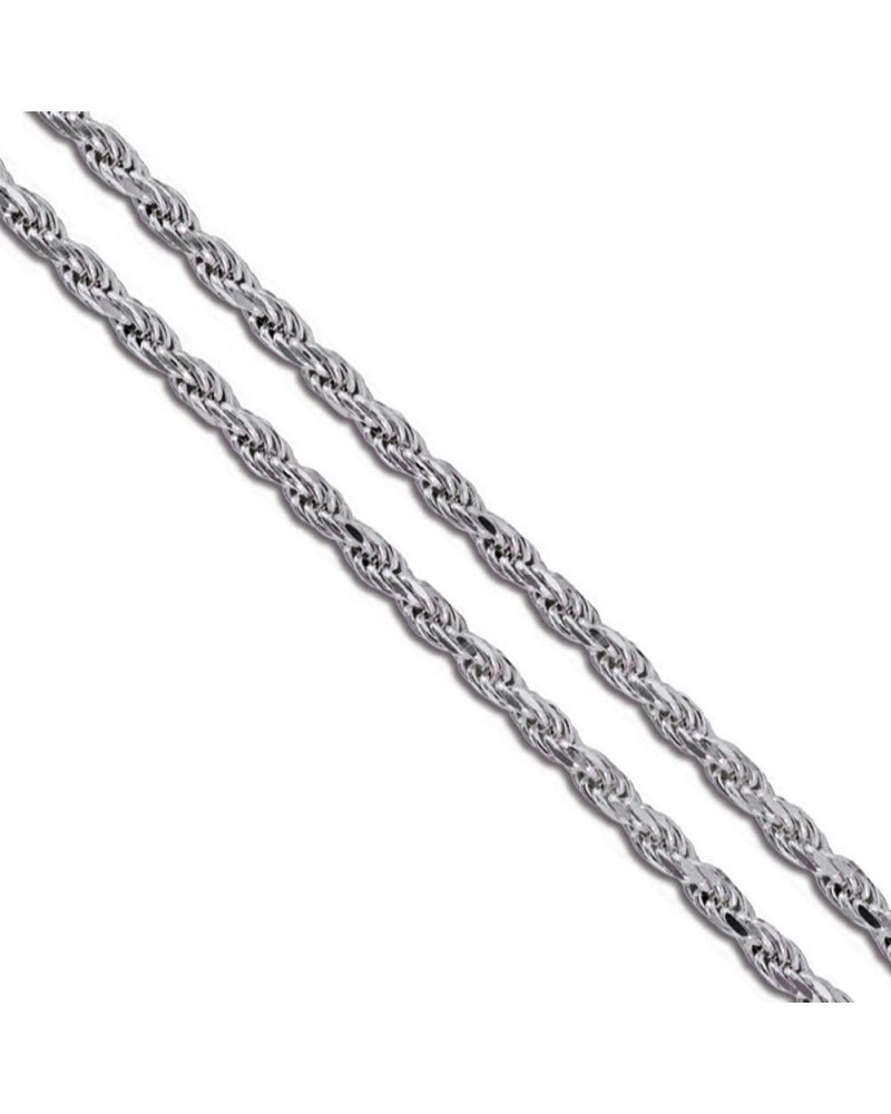 Stainless Steel Rope Chain CHOOSE WIDTH/LENGTH New Solid Cord Necklace 2.2mm Length 18 Inches $8.49 Necklaces