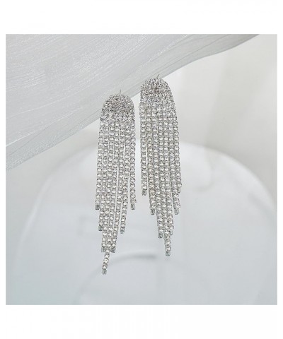 Rhinestone Earrings for Women Crystal Dangle Earrings Geometric Earrings Wedding Bridal Earrings Prom Dresses Jewelry for Gir...