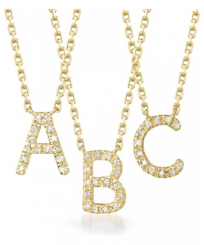 Diamond-Accented Initial Necklace in 18kt Gold Over Sterling 16-inch (P) $38.54 Necklaces