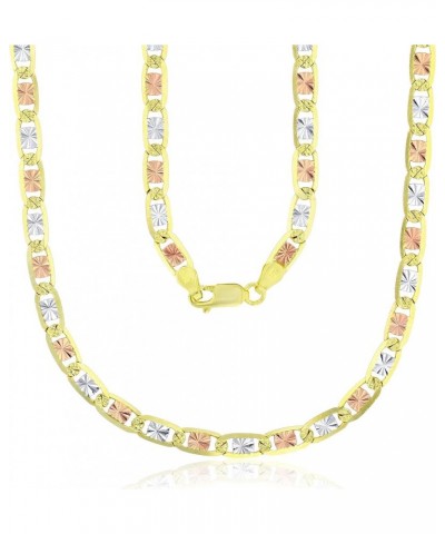 Solid 14K Gold Tricolor 2mm-8mm Diamond Cut Star Italian or Heart Italian Love Chain Necklace 26.0 Inches 5.40mm- Star $37.95...