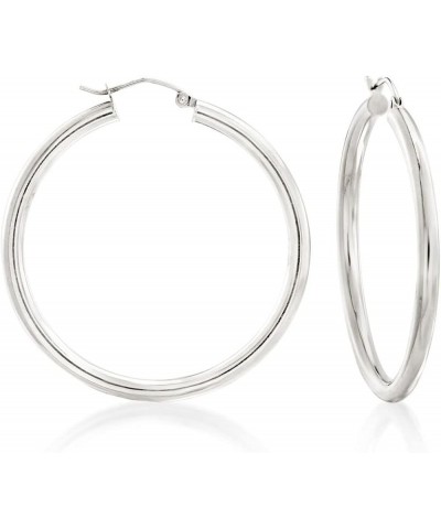 925 Sterling Silver Tube Hoop Earrings- 3MM 4MM 5MM Silver Hoop Earrings, Round Hoop Earrings, Silver Hoop Earrings, Womens E...