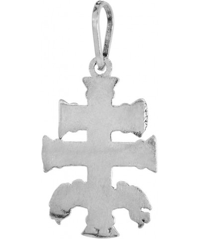 Sterling Silver Caravaca Cross Necklace Handmade 1 inch tall 2mm Cable Chain 20-inch 2mm Cable Chain $18.14 Pendants