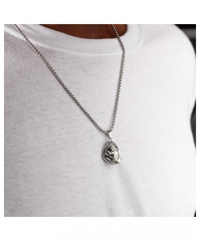 Catchers Mitt Pendant Necklace - Baseball Chain - Sports Jewelry Silver $23.39 Necklaces