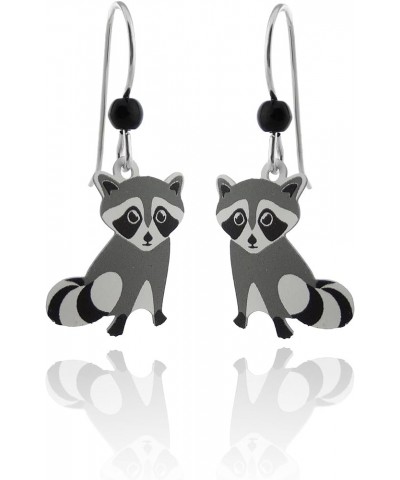 Animal Dangle Earrings, Sterling Silver Ear Wires Racoon $13.86 Earrings