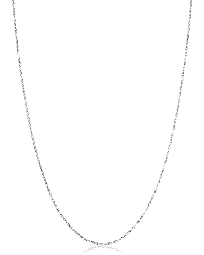 Sterling Silver or Yellow Gold and Sterling Silver Rope Chain Necklace For Women (1.1 mm, 1.5 mm, 1.8 mm or 2.4 mm - Sizes fr...