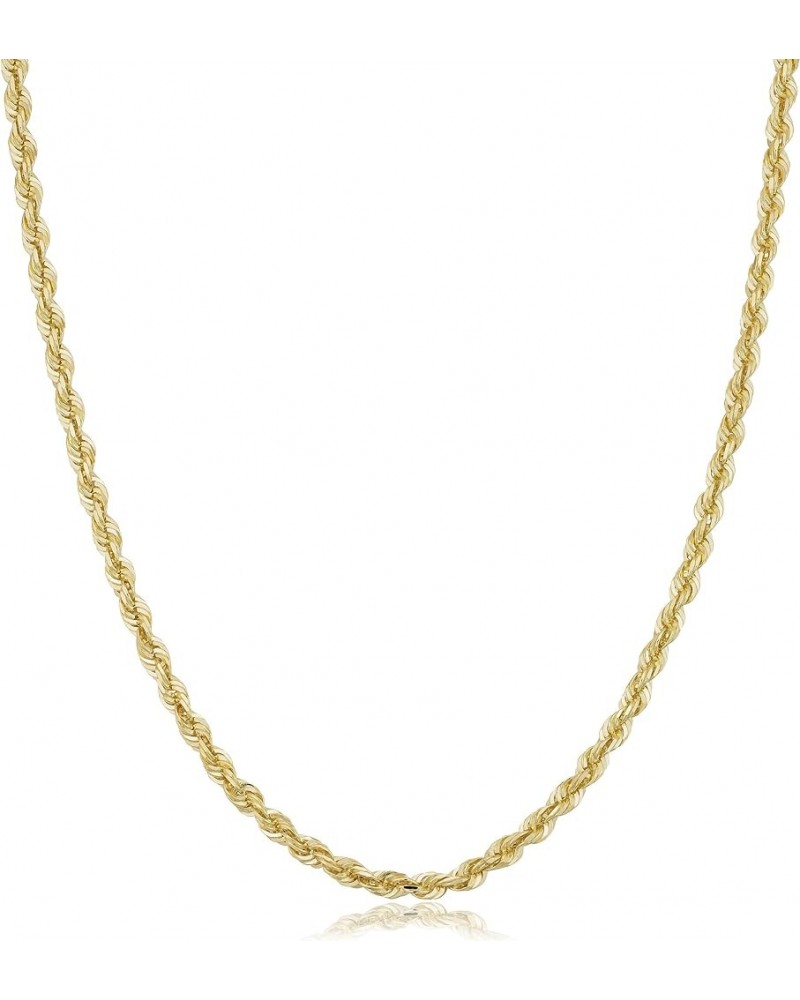 SOLID 14k Yellow Gold 3.1 mm Rope Chain Necklace for Men and Women 24.0 Inches $804.45 Necklaces