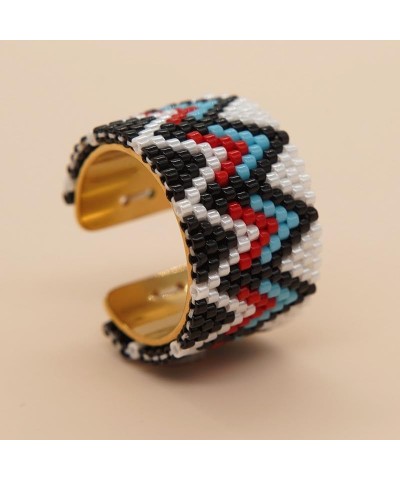 Sterling Silver Rings For Women Bohemian Miyuki Beads Multicolor Fashion Gifts Holiday Party Trendy Jewelry Multi-d $9.27 Rings