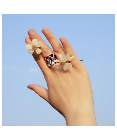 Sterling Silver Rings For Women Bohemian Miyuki Beads Multicolor Fashion Gifts Holiday Party Trendy Jewelry Multi-d $9.27 Rings