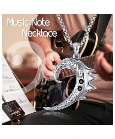 Guitar Pick Holder Necklace 925 Sterling Silver Abalone Music Note Necklace Celtic Knot Music Jewelry Birthday Gifts for Men ...