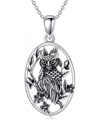 Animal Necklace Sterling Silver Owl/Dolphin/Sloth/Axolotl Necklace Celtic Knot Pendant Owl Necklace for Women Inspirational J...