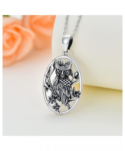 Animal Necklace Sterling Silver Owl/Dolphin/Sloth/Axolotl Necklace Celtic Knot Pendant Owl Necklace for Women Inspirational J...