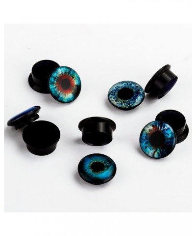 KUBOOZ(5 Pairs Devil's Eye Acrylic Ear Plugs Tunnels Gauges Stretcher Piercings Gauge:1 inch(25mm) $9.35 Body Jewelry