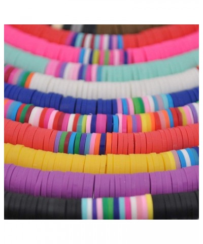 Surfer Choker Boho Jewelry Lightweight Colorful African Vinyl Disc Beads Necklace for Women Girls red $6.47 Necklaces